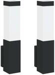 vidaXL Au&szlig;enwandleuchte 2 Stk Schwarz 10,5 x 6 x 33 cm 4005964