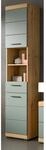 Inn.Furn Badezimmer Hochschrank in Gr&uuml;n und Eiche 37 x 191 cm Shawn