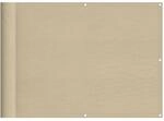 vidaXL Balkon-Sichtschutz Beige 75x1000 cm 100 % Polyester-Oxford 4000174