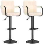 vidaXL Barhocker 2 Stk Creme Stoff 334637
