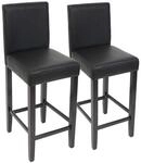 MCW Barhocker Cesena 2er-Set Schwarz Dunkle F&uuml;&szlig;e