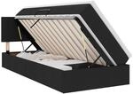 vidaXL Aufbewahrungsbett mit Matratze Schwarz 90 x 190 cm 3370415