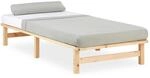 Homestyle4u Palettenbett 90 x 200 cm mit Lattenrost in Braun 1908