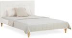 Homestyle4u Polsterbett 140x200 cm mit Matratze und Lattenrost Doppelbett 2734