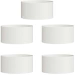 vidaXL Pflanzenring 5 Stk Wei&szlig; 40 x 40 x 20 cm Kaltgewalzter Stahl 873609
