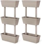 vidaXL Pflanzk&uuml;bel 6 Tlg 100 cm Taupe 151825