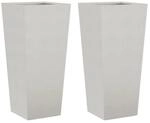 vidaXL Pflanzk&uuml;bel 2 Stk 35x35x75 cm Edelstahl 851089