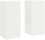 vidaXL Pflanzenst&auml;nder 2 Stk Wei&szlig; 24 x 24 x 55 cm Stahl 865814