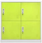 vidaXL Schlie&szlig;fachschrank Hellgrau und Gr&uuml;n 90x45x92,5 cm Stahl Modell 1