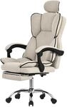 ML-Design B&uuml;rostuhl Ergonomisch Beige H&ouml;henverstellbar mit R&uuml;ckenlehne