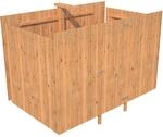 Palmako Anbauschuppen f&uuml;r Carport Karl Braun tauchgrundiert 360 cm x 762 cm