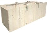 Palmako Anbauschuppen f&uuml;r Carport Karl Klar tauchgrundiert 600 cm x 762 cm