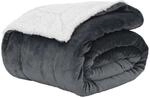 vidaXL &Uuml;berwurfdecke Dunkelgrau 220 x 240 cm Fleece 42016983