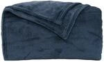vidaXL &Uuml;berwurfdecke Marineblau 240 x 270 cm Fleece 42016776