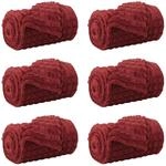 vidaXL Wohndecken 6 St&uuml;ck Bordeauxrot 240 x 220 cm Fleece 42016971