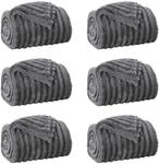 vidaXL Wohndecken 6 St&uuml;ck Dunkelgrau 150 x 130 cm Fleece 42016873