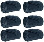 vidaXL Wohndecken 6 St&uuml;ck Marineblau 130 x 150 cm Fleece 42016805