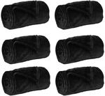 vidaXL Wohndecken 6 St&uuml;ck Schwarz 130 x 150 cm Fleece 42016809