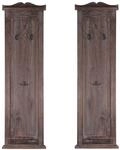 MCW Wandgarderobe H33 2er-Set Braun Shabby