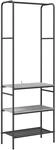 vidaXL Kleiderst&auml;nder mit Regalen Grau Sonoma 60 x 30 x 171 cm 868460