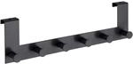 Wenko T&uuml;rgarderobe Celano 6 Haken 39 cm x 11 cm x 5,5 cm Schwarz