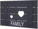 MCW Wandgarderobe C89 Family Shabby-Look Dunkelgrau Shabby