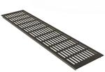 MS Beschl&auml;ge Heizungsabdeckung 130 x 200 mm Aluminium Gitter Braun Eloxiert