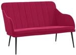 vidaXL Sitzbank Weinrot 110x76x80 cm Samt 351468