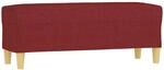 vidaXL Sitzbank Weinrot 100x35x41 cm Stoff 349381