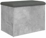 vidaXL Sitzbank mit Stauraum Betongrau 62x42x45 cm Holzwerkstoff