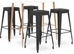 vidaXL 5-tlg. Bar-Set Wei&szlig; und Schwarz Modell 6