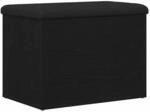 vidaXL Sitzbank mit Stauraum Schwarz Eichen-Optik 62 x 42 x 45 cm 862983