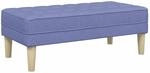 vidaXL Bank Jeans Blau 113 x 57 x 39 cm Stoff 42001945