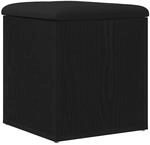 vidaXL Sitzbank mit Stauraum Schwarz Eichen-Optik 42 x 42 x 45 cm 862982