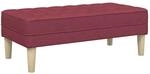 vidaXL Bank Weinrot 113 x 57 x 39 cm Stoff 42001938