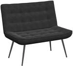 vidaXL Sitzbank Schwarz 110x74x84 cm Samt 4012342