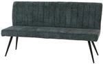 MCW Sitzbank K16 R&uuml;ckenlehne Stoff/Textil Chenille Metall 160cm Blau-Gr&uuml;n