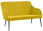 vidaXL Sitzbank Gelb 110x76x80 cm Samt 351470
