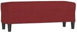 vidaXL Sitzbank Weinrot 100x35x41 cm Stoff 349413