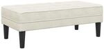 vidaXL Bank Creme 113 x 57 x 39 cm Samt 42001955