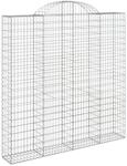 vidaXL Gabionen mit Hochbogen 2 Stk 200x30x200/220cm Eisen 1668675