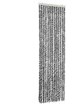 vidaXL Fliegenvorhang Grau Schwarz und Wei&szlig; 56x200 cm Chenille 377333