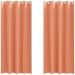 vidaXL Verdunkelungs-Vorh&auml;nge mit Ringen Terrakotta Polyester 4107416