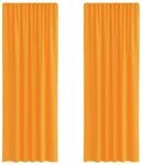 vidaXL Voile Vorh&auml;nge mit Stangentaschen 2 Stk Orange 4102195