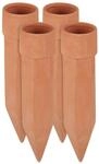 Relaxdays Tonkegel 4er Set Keramik Terrakotta Bew&auml;sserungshilfe 19 cm x 4,5 cm 120 g