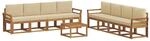 vidaXL Outdoor-Sofagarnitur 9 Stk Natur und Beige Massivholz Akazie 3366186