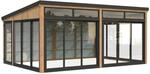 Palmako Holz-Gartenhaus Saga Slide Plus Pultdach Tauchgrundiert