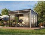 Palmako Holz-Gartenhaus Saga Slide Pultdach Lackiert 420 cm x 297 cm 11,6 m&sup2;