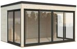 Palmako Holz-Gartenhaus Serena Slide Plus Pultdach Tauchgrundiert
