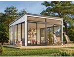 Palmako Holz-Gartenhaus Saga Slide Plus Pultdach Lackiert 420 cm x 420 cm
